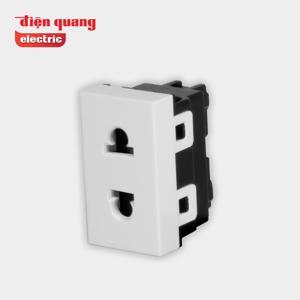 Set 3 Ổ cắm 2 chấu đơn âm tường DQHome ĐQ IW1 O2PS W