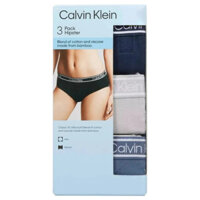 Set 3 quần Calvin Klein Ladies' Hipster - Navy Blue/Light Gray/Light Blue, Size L