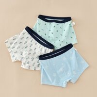 Set 3 quần chip bé trai kiểu dáng quần đùi chất liệu cotton nguyên chất Quần lót bé trai cho bé từ 11kg đến 25kg