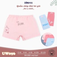 Set 3 quần chip đùi Dokma mềm cho bé 2-6 Tuổi
