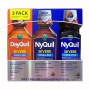 Set 3 siro trị cảm lạnh Vicks Nyquil Cold & Flu Severe