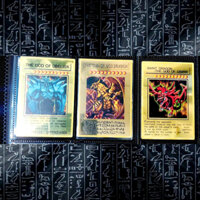 Set 3 thẻ bài yugioh cao cấp Tam thần Ai cập cổ đại [Ra; Obelisk; Osiris] - Viền vàng ánh kim - Hàng nhập khẩu