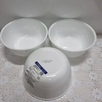 Set 3 tô sứ thủy tinh Mỹ Corelle Just White trắng size 16*6.2cm (828ml)