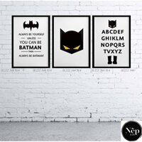 SET 3 TRANH TRANGTRI BATMAN A4