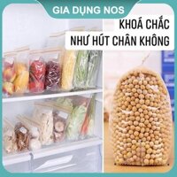 SET 3 Túi zip đựng thực phẩm tủ lạnh trong suốt nhiều size tái sử dụng nhiều lần - NOS