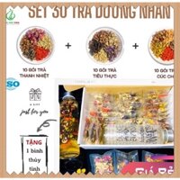 Set 30 gói TRÀ DƯỠNG NHAN - QUỲNH DƯƠNG + tặng bình thủy tinh 500ml - da đẹp, dáng xinh sau một liệu trình