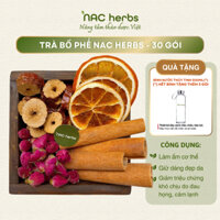 Set 30 Gói Trà Thảo Mộc Trà Bổ Phế, Trà Cam Quế NAC Herbs Giảm Ho, Giữ Ấm Cơ Thể