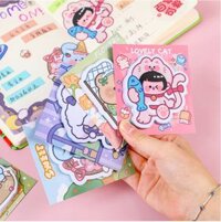 Set 30 hình dán sticker trang trí cute cỡ lớn hình con vật xinh xỉu dán sách vở giá rẻ tặng quà học sinh - Cún Good day