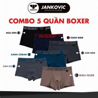 Set 3,5 Quần Lót Boxer Nam Jackies Cao Cấp, Hoạ Tiết Tinh Tế, Bắt Mắt, Ôm Dáng Chuẩn, Phong Cách Trẻ Trung MS905