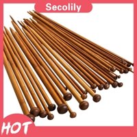 Set 36 kim đan len bằng gỗ tre cacbon hóa với 18 kích thước khác nhau