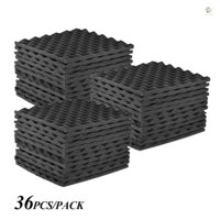 Set 36 Miếng Xốp Cách Âm Màu Xám Đậm 30 * 30cm/ 12 * 12in Tiện Dụng