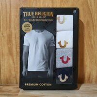 Set 4 Áo thun True Religion Ông Địa 3 Màu Xanh Đen, Xám,Trắng