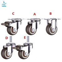 Set 4 Bánh Xe Cao Su 32mm Chịu Lực 80kg Không Gây Tiếng Ồn Kèm Ốc Vít Cố Định