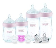 Set 4 Bình sữa Nuk Simply Natural dung tích 150ml và 270ml (kèm ti giả và núm ti thay thế)