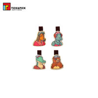Set 4 Bookmark Gỗ TICK & PICK Đánh Dấu Trang Sách Nam Châm Hình Khủng Long - Dinosaur Collection