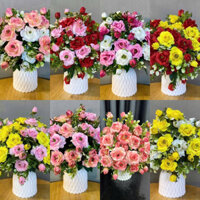 Set 4 cành hoa kèm Bình - Hoa để bàn giá rẻ