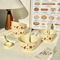 Set 4 Chi Tiết Bát Sứ Cún Cherry (Thùng 40 Bộ)