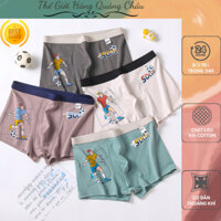 Sét 4 Chiếc Quần Chíp Bé Trai Vải COTTON Thoáng Khí, Combo 4 Quần Sịp Bé Trai Co Giãn (QC22+1)