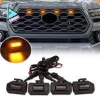 Set 4 Đèn LED Ánh Sáng Trắng Gắn Phía Trước Xe Toyota Tacoma Raptor TRD Off Road Sport 2020 2021