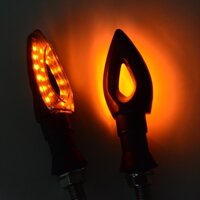 Set 4 Đèn Xi Nhan 12 Bóng led Hình Trái Tim Màu Hổ Phách Cho Xe Mô Tô Màu Sắc