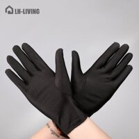 Set 4 đôi găng tay chống nắng vải lụa mỏng màu trắng/ đen thời trang xuân thu cho nam và nữ