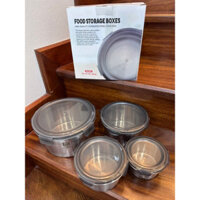 SET 4 HỘP ĐỰNG THỰC PHẨM INOX 304 ZWILLING thương hiệu Đức CỠ LỚN CÓ NẮP ĐẬY