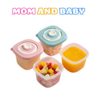 SET 4 Hộp Trữ Đông MISUTA Có Nắp Nhựa Hộp Trữ Đồ Ăn Dặm Cho Bé Dung Tích 120ml Mom and Baby Store