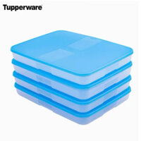 SET 4 HỘP TUPPERWARE DẸT 1,3L TRỮ ĐÔNG