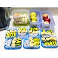 SET 4 HỘP TUPPERWARE DẸT 300ML TRỮ ĐỒ ĂN DẶM