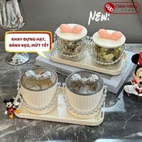 Set 4 khay mứt tết hộp đựng bánh kẹo tết khay bánh kẹo tết hộp đựng mứt tết hộp mứt tết GUD Store-DBK03