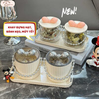 Set 4 khay mứt tết hộp đựng bánh kẹo tết khay bánh kẹo tết hộp đựng mứt tết hộp mứt tết BEST-DBK03