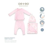 SET 4 MÓN SƠ SINH LOVE FROM ABOVE 1168 VẢI 95% COTTON - 5% SPANDEX IN HỌA TIẾT KHINH KHÍ CẦU - OETEO