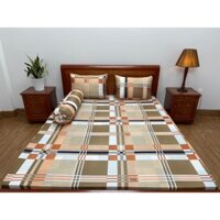 {Set 4 món}Drap trải giường thun lạnh hàn quốc co giãn 4 chiều kích thước 1m6 x 2m