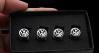 Set 4 nắp chụp van đầu xe ô tô có logo các hãng xe, Logo Volkswagen