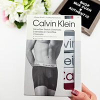 Set 4 quần Calvin Klein Chromatic Boxer Brief - Black/Stripes/Grey/Red, Size S