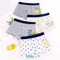 Set 4 Quần Chip Đùi/ Quần Lót Cho Bé Nam Chất Cotton Co Giãn Mềm Mại Đủ Size Từ 10kg Đến 40kg - QC002
