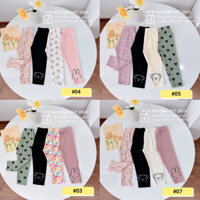 SET 4 QUẦN LEGGING HOẠ TIẾT CHO BÉ