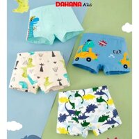 SET 4 Quần Sịp Boxer Bé Trai Cotton Cao Cấp DAHANA Kids - Quần Lót Boxer Bé trai ( Có Size Đại Cho Trẻ Béo)