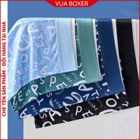 Sét 4 quần sịp nam boxer thun lạnh đồ lót nam đùi lụa băng cao cấp quần xì vải mát mượt nano kháng khuẩn AAA LUA.BANG01