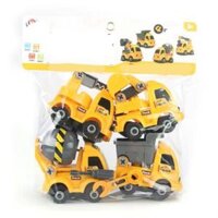 Set 4 xe bánh đà công trình tháo lắp