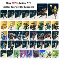 Set 40 Tấm Thẻ Game the Legend of Zelda Tears of the Kingdom GondorF Switch Amiibo NFC