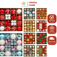Set 42 - 44 quả châu Noel trang trí Giáng sinh,phụ kiện decor,đồ trang trí cây thông | Sài Gòn Decor