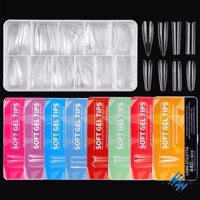Set 440 Móng Tay Giả Trong Suốt 11 Kích Cỡ Nối Dài Trang Trí Móng Acrylic Diy
