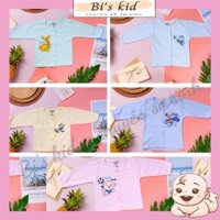set 5 Áo sơ sinh dài tay cotton khuy giữa cho bé 3-8kg , đồ sơ sinh bé trai gái