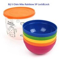 Set 5 bát Rainbow Picnic Lock&Lock HPP511S5