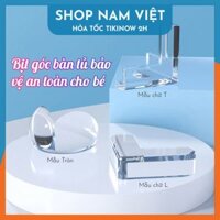 Set 5 Bịt Góc Bàn Ghế Silicon Trong Suốt Kèm Keo 2 Mặt - Bo Góc Chống Va Chạm An Toàn Cho Trẻ Em - Mẫu tròn