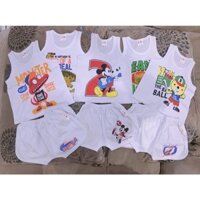 set 5 bộ 3 lổ BaBy SuSu trắng 100% cotton cho bé từ 3-33 kí
