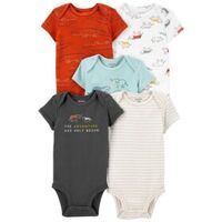 Set 5 bộ bodysuit Carters áo liền quần ngắn tay cho bé 24M