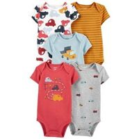 Set 5 bộ Bodysuit Carters áo liền quần cộc tay 6M