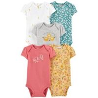 Set 5 bộ Bodysuit Carters áo liền quần cộc tay 6M